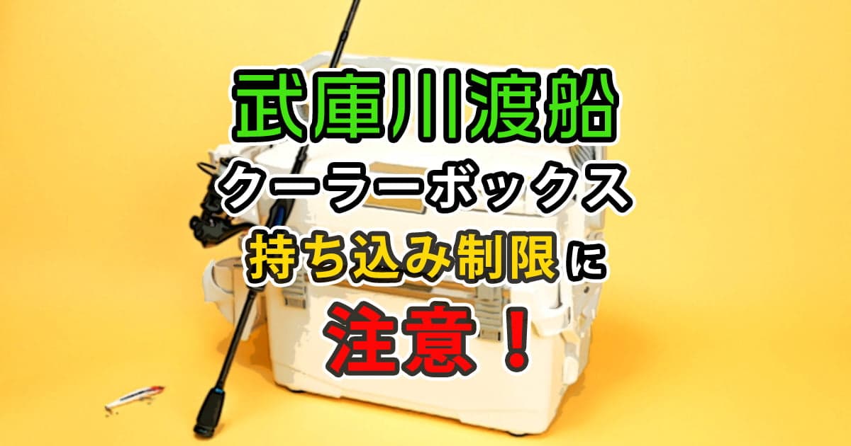【武庫川渡船】クーラーボックス持ち込み制限に注意！大型の魚も持ち帰れる方法を紹介