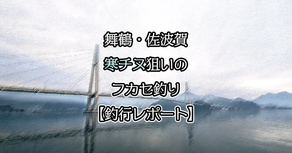 舞鶴・佐波賀で寒チヌ狙いのフカセ釣り【釣行レポート】
