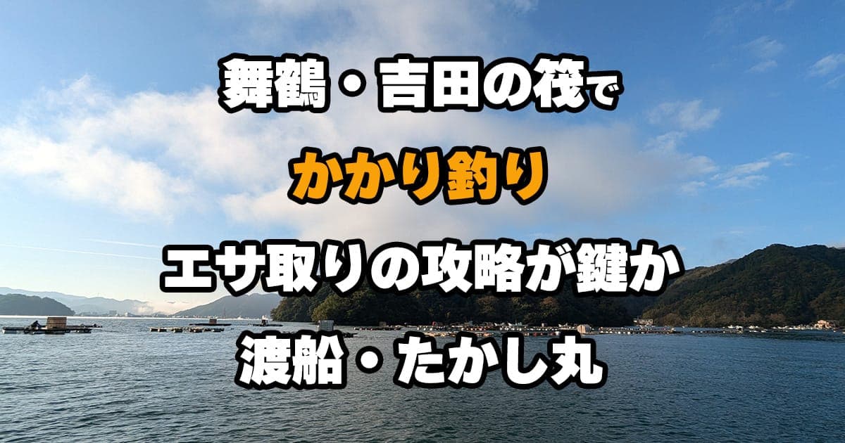 舞鶴・吉田の筏でかかり釣り！エサ取りの攻略が鍵か【渡船・たかし丸】